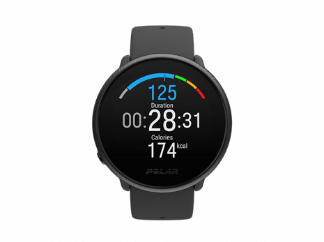 Reloj deportivo - Polar Ignite 2, 1.2", 165 mAh, 20h autonomía, IPS TFT, Bluetooth, GPS, Frecuencia cardíaca, Táctil, Negro