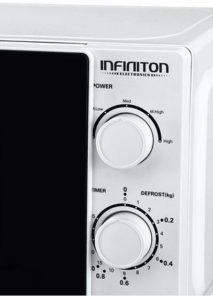 Microondas - Infiniton MW-0115, 700 W, 20 L, Función descongelar, Blanco