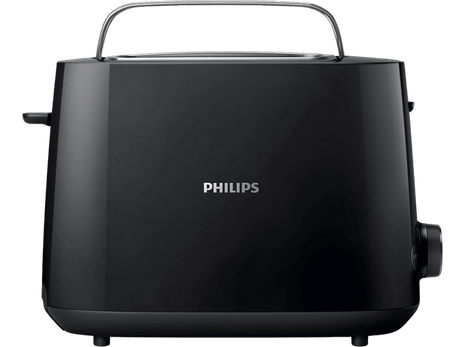 Tostadora - Philips HD2581/90, 8 ajustes, Rejilla calientabollos, Función extraelevación, 900 W, Negro