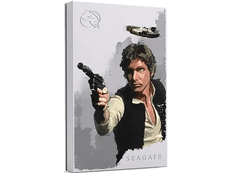 Disco duro externo - Seagate Firecuda Star Wars Han Solo, 2 TB, USB, Gris