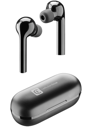 Auriculares inalámbricos - Cellular Line BTFLAGTWSK, True Wireless, Bluetooth, Negro