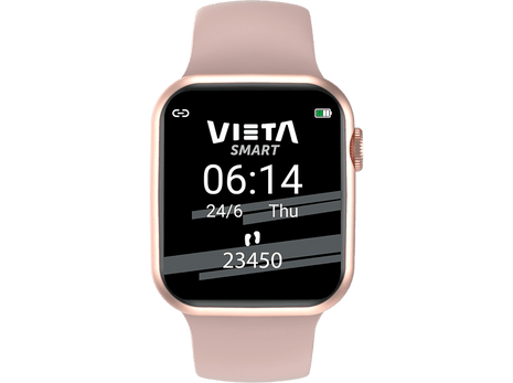 Smartwatch - Vieta Beat 4, Bluetooth, Resistente al agua, IP67, Autonomía 3 días, Rosa